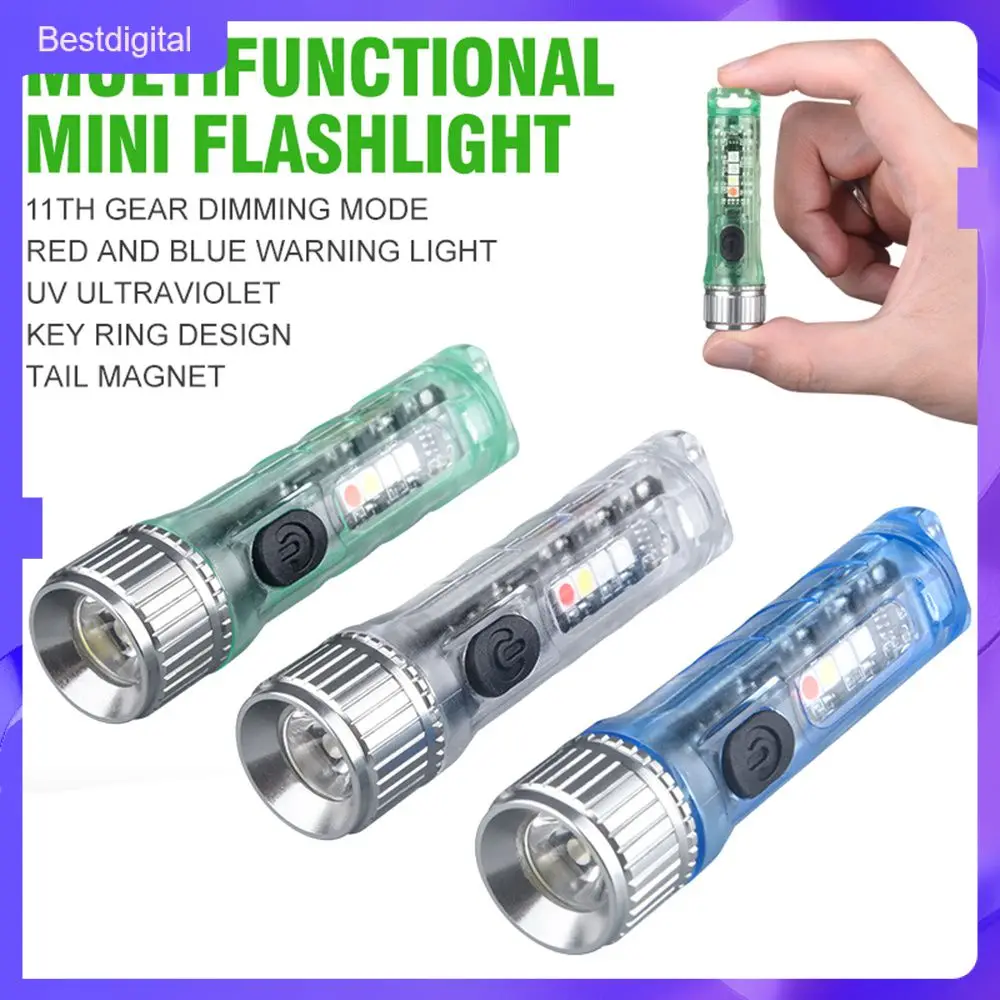 

The Extremely Bright Mode Can Reach 500 Lumens Mini Led Flashlight The Tail Has Magnetic Suction Function Easy To Carry