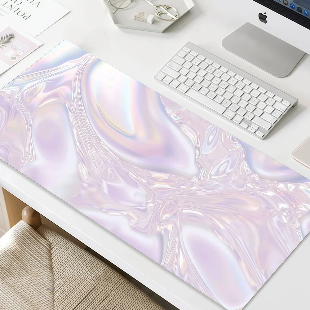 Mouse Pad MousePad Pink Non-slip Lockedge Gradient Office Student Gaming Glitter Thickened Large Writing Pad Cushion