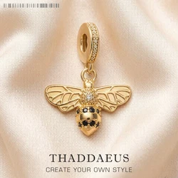 Joaillerie fine en argent regardé 925 pour hommes et femmes, joli charme animal, équation de document en or