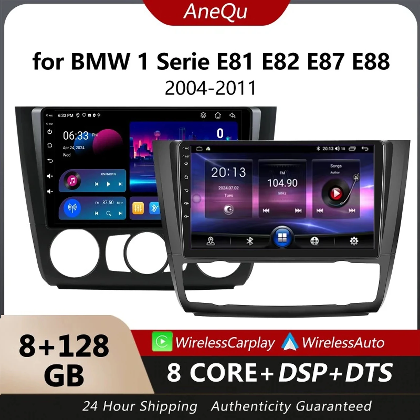 

Android 12 4G SIM Carplay Auto Radio For For BMW 1 Series E81 E82 E87 E88 AT 2004-2012 GPS Navigation Car Multimedia Player
