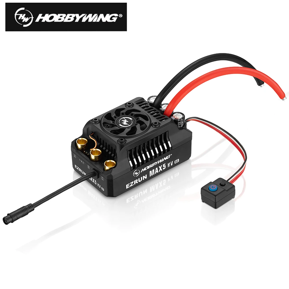 Hobbywing EZRUN Max5 HV G2 250A 6-12S Sensored Brushless ESC w/ 56118SD 650KV/ 800KV/ 1100KV Brushless Motor for 1/5 Truck/ Bugg