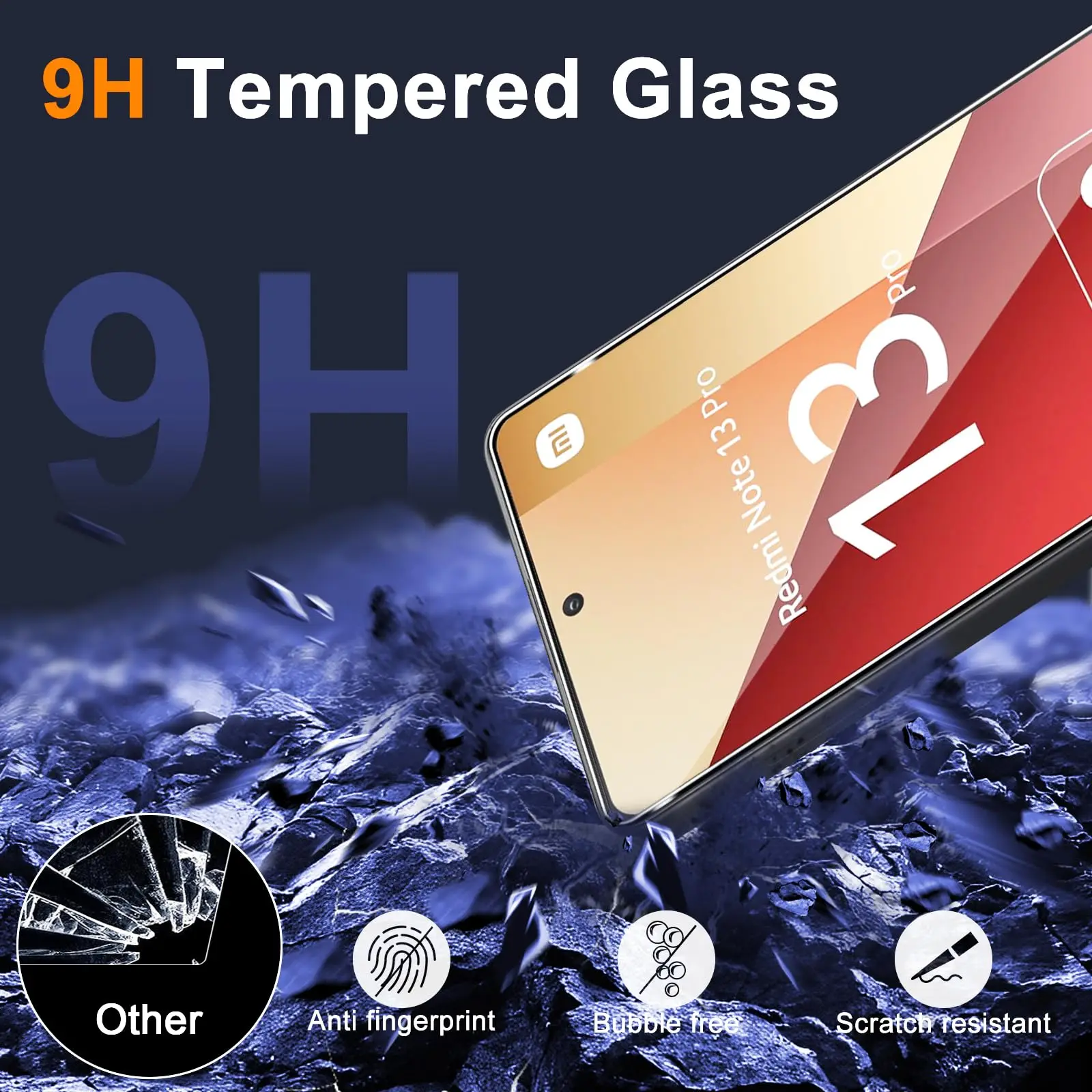 For Xiaomi Redmi Note 13 Pro Screen Protector Tempered Glass Crystal Mica 9H HD Clear Transparent Anti Scratch