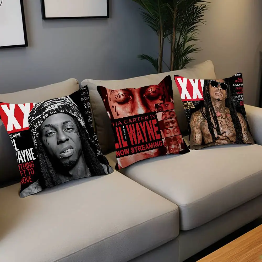 ليل دبليو واين مغني الراب غطاء الوسادة البوليستر وسائد أريكة وسائد رمي الزخرفية ديكور المنزل غطاء وسادة