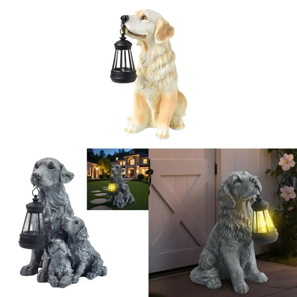 Artistic Resin Solar Lamp Outdoor Decoration Automatically Lights Up In Dark Solar Power Garden Night Lamp 87HA