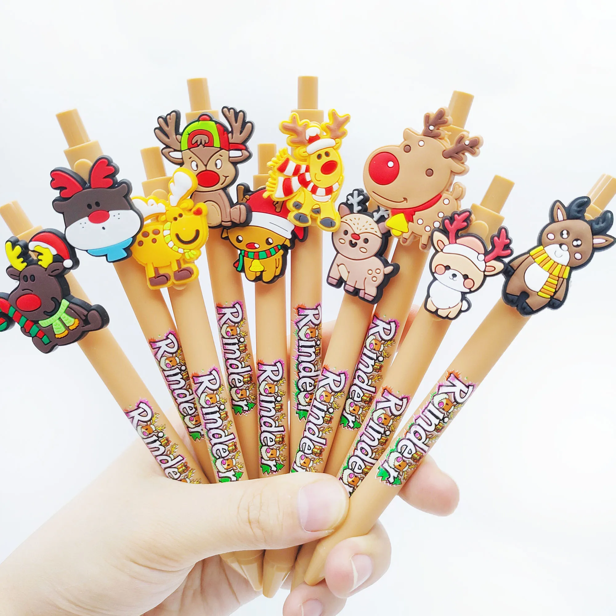 

10 шт./20 шт. шариковая ручка серии «Рождественский олень», шариковая ручка на рождественскую тематику, подарочная ручка для студентов, праздничная подарочная ручка.