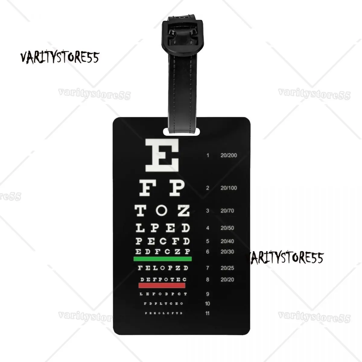 Custom Snellen Eye Chart แท็กกระเป๋าเดินทาง Optometrist Optician กระเป๋าเดินทางสัมภาระความเป็นส่วนตัว Cover ID Label