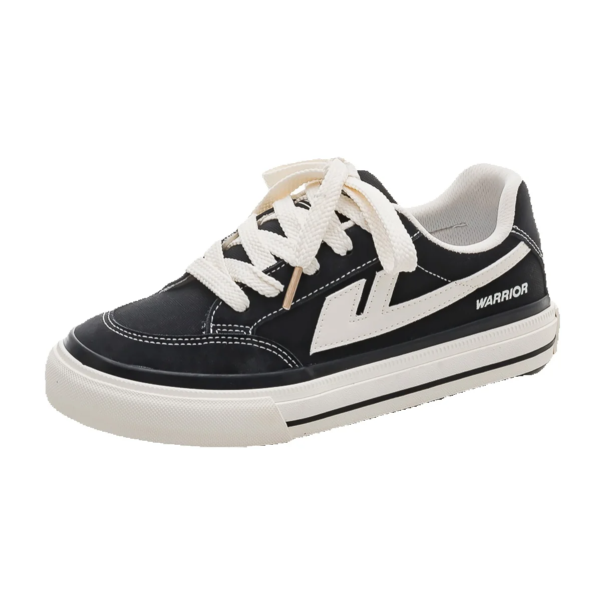 Canvas Skateboarding Shoes For Couples Classic White Sneakers_voghion.com