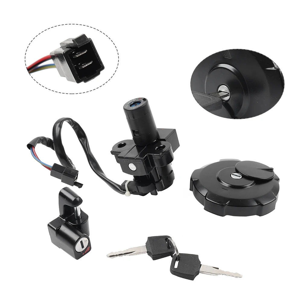 Motor Ignition Switch Fuel Tank Cap Helmet Lock Key Set For Honda XR650 XR650L 1993-24