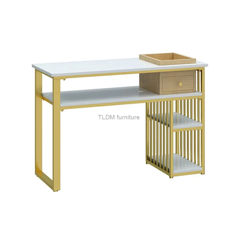 Modern Minimalist Marble Manicure Table and Chair Set Salon Furniture Nordic Nail Table Professional Manicure desk with Drawer Z