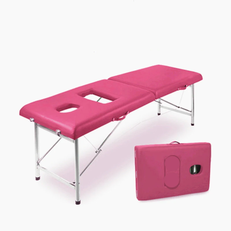 Lightweight Portable Massage Table Trendy Elegant Multifunctional Adult Massage Bed With Opening For Breasts Muebles Furniture
