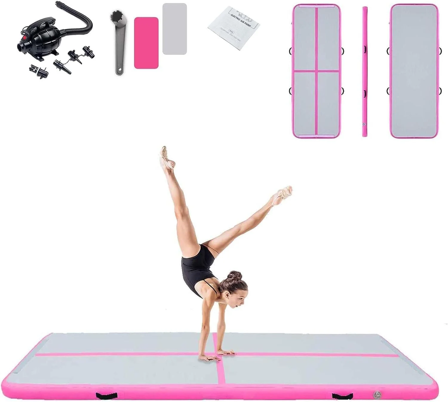 4m/5m/6m Inflatable Gymnastics Tumbling Mat Air Tumble Track Training Mat  for Home Use/Gym/Training/Cheerleading/Yoga/Water
