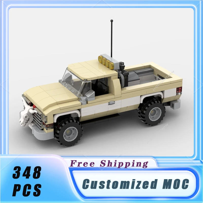 

Классический скоростной автомобиль MOC 1976 GMC Sierra Grande, строительные блоки, модель Наборы кубиков, детские игрушки, подарки