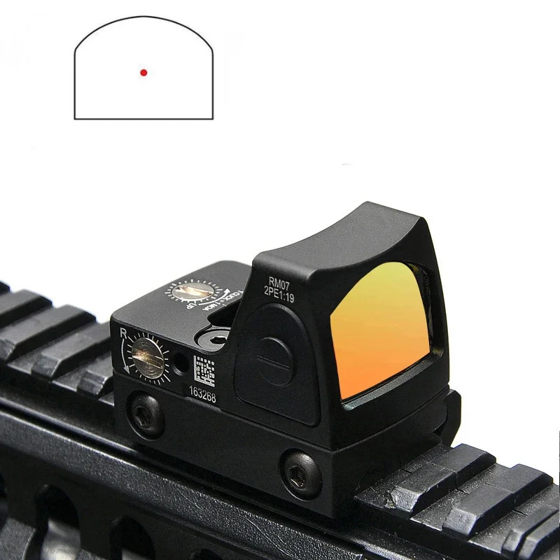 Mini RMR Red Dot Sight Collimator Rifle Reflex Sight Scope fit 20mm Weaver Rail  Airsoft / Hunting Rifle Acog trijicon x Dot x