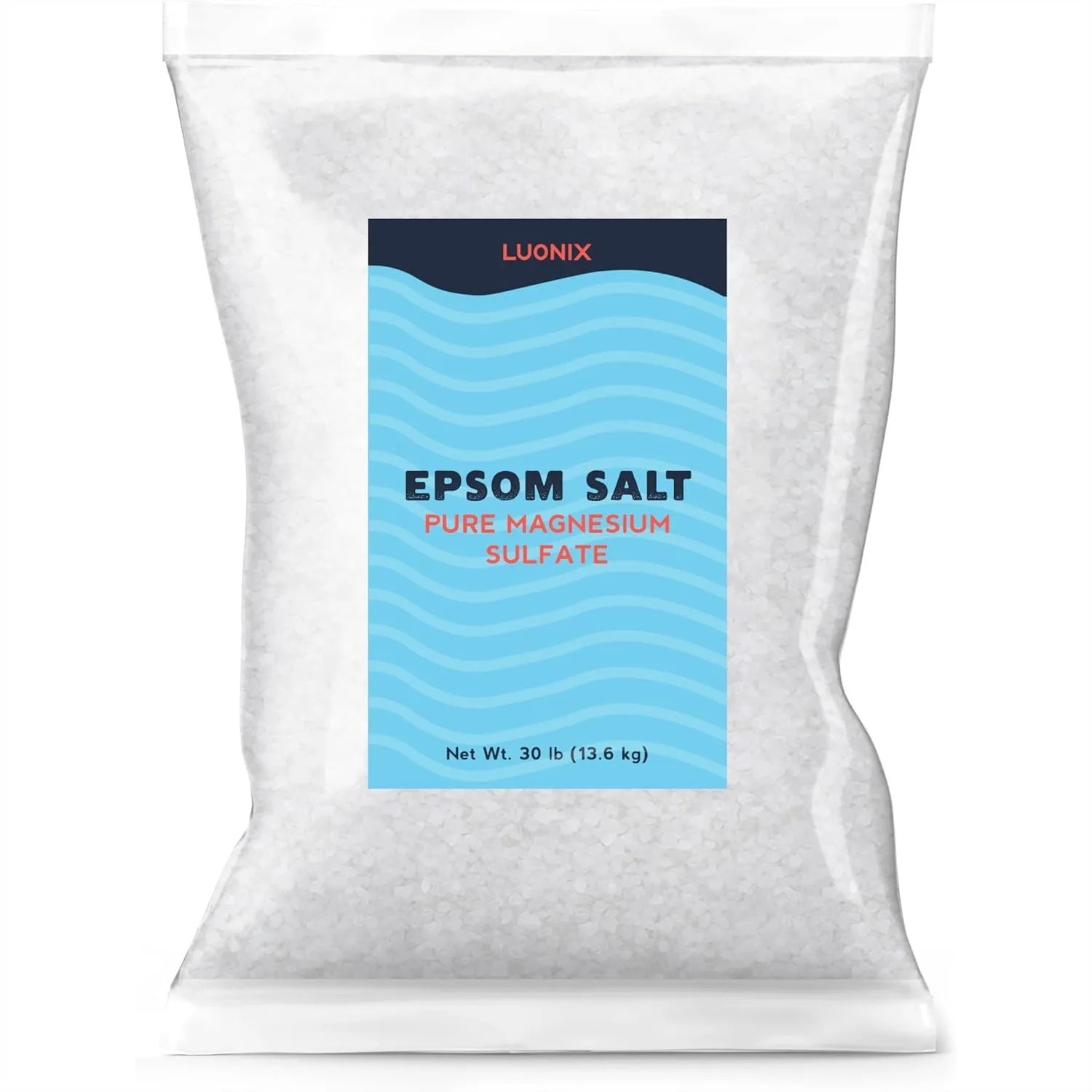 Epsom Salt 30 lbs Bulk Bath Soak for DIY Bath Bombs and Muscle Relaxation
