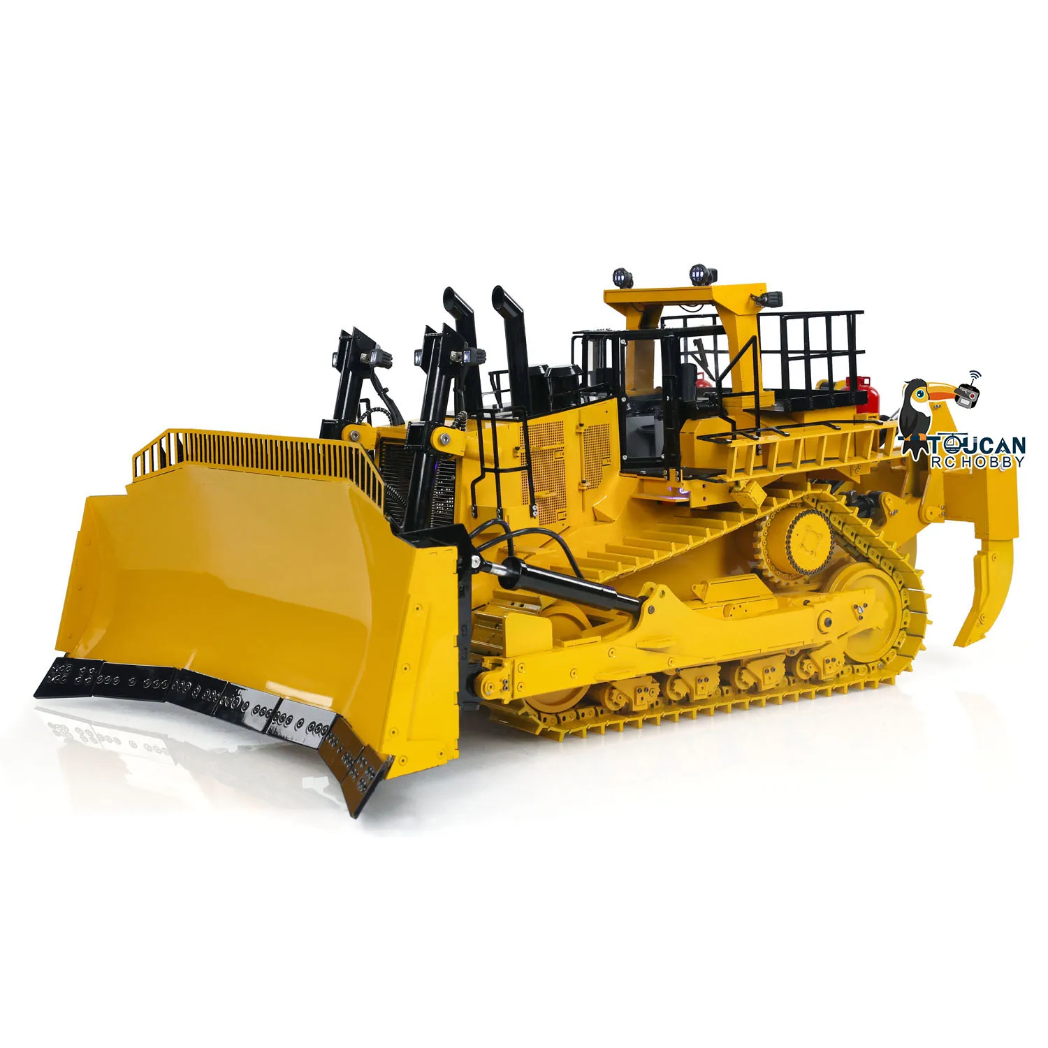 40KG 1/14 RC Metal Hydraulic Bulldozer D11T Remote Control Heavy Machine Radio Controlled Dozer Model Smoke Motor Battery PL18EV