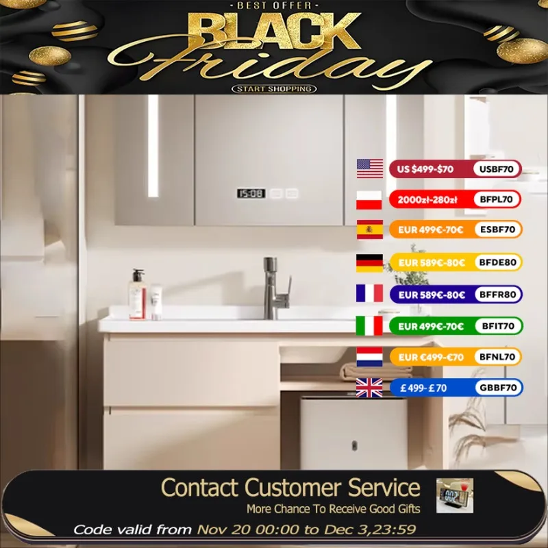 

Lighting Organizer Bathroom Cabinet Luxury Washroom Home Mirror Bathroom Cabinet Vanity Toilet Meuble Salle De Bain Furniture