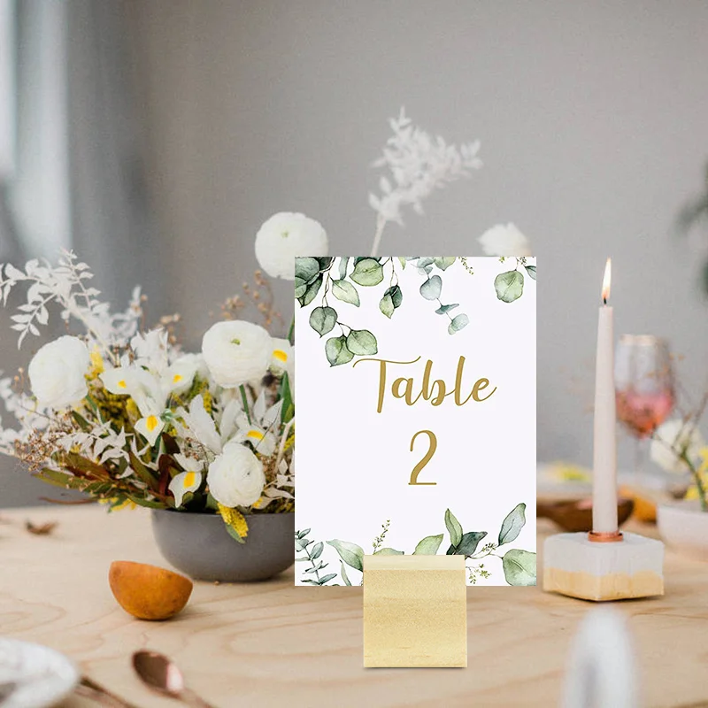 5/10pcs wooden cube card holder note holder - a multifunctional display stand for photos, notes, and crafts