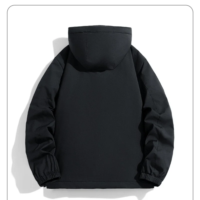 مقاومة للرياح أفخم الرجال مقنعين القطن سترة خارجية معطف عالي الجودة سميكة الملابس الدافئة مريحة Roupas Masculinas #6