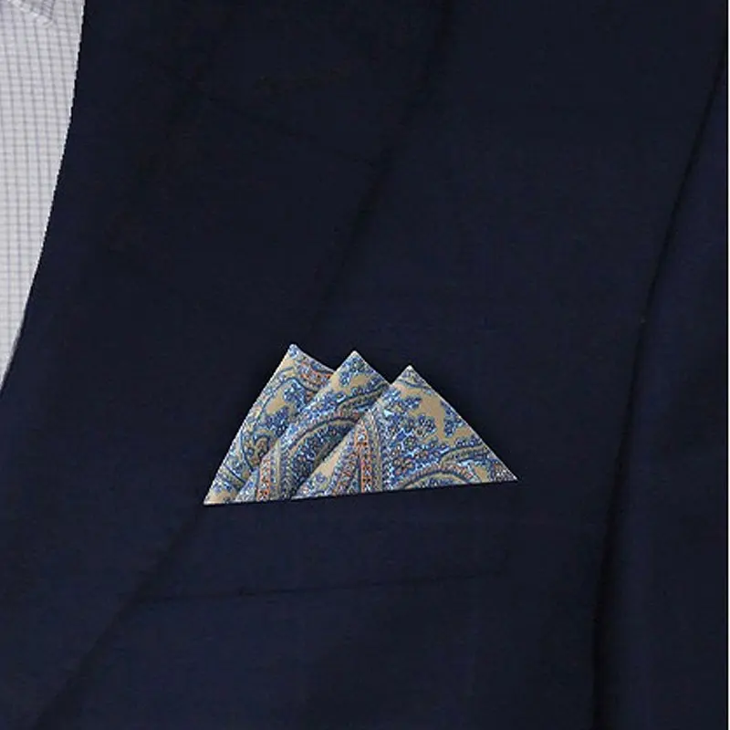 Мужской нагрудный платок с принтом, носовой платок с цветком кешью, модные носовые платки для смокинга, костюма, свадебного выпускного вечера