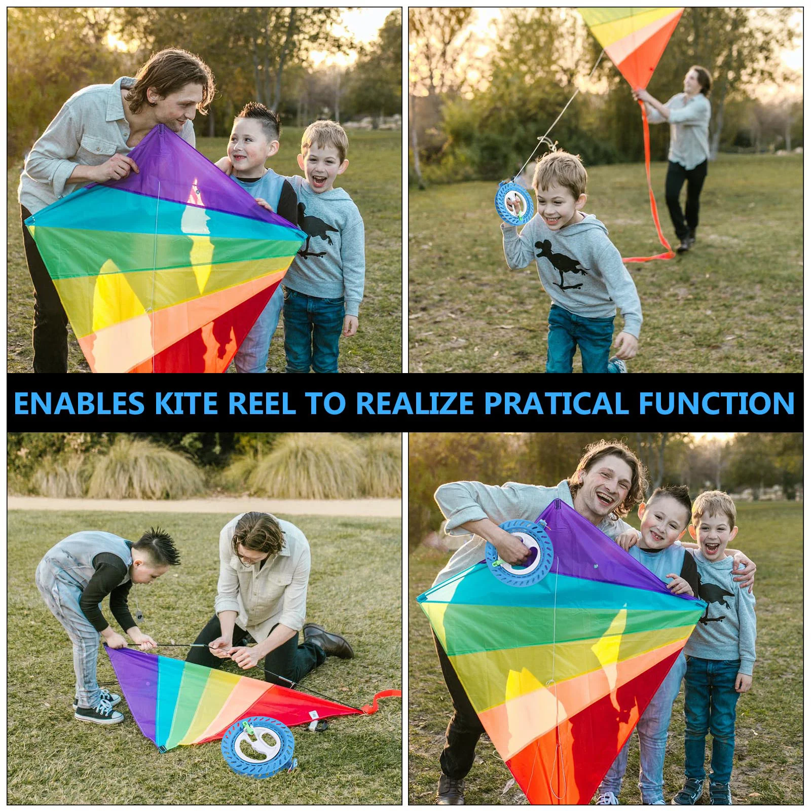 2 個 18 センチメートルプロフェッショナルハンドカイトワインダーリールナイロンシャフトロック機構付き ABS 耐久性高性能ベアリング屋外