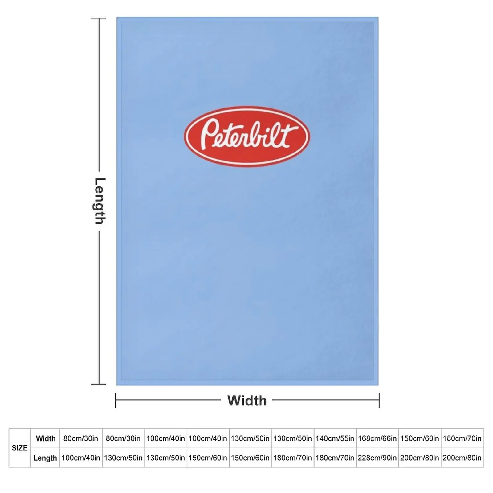 Peterbilt Truck Logo Redwhite Essential T-Shirt Throw Blanket Luxury Thicken Flannels blankets and throws Blankets