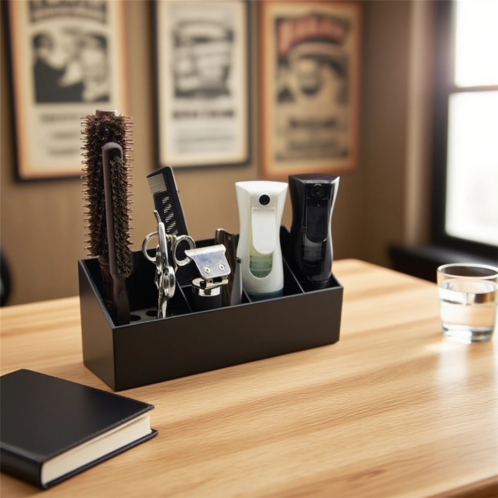 Support de rasoir multi-grilles, grande capacité, organisateur de bureau, étagère pour tondeuse à cheveux, rasoir, ciseaux, rangement d'outils de coiffure