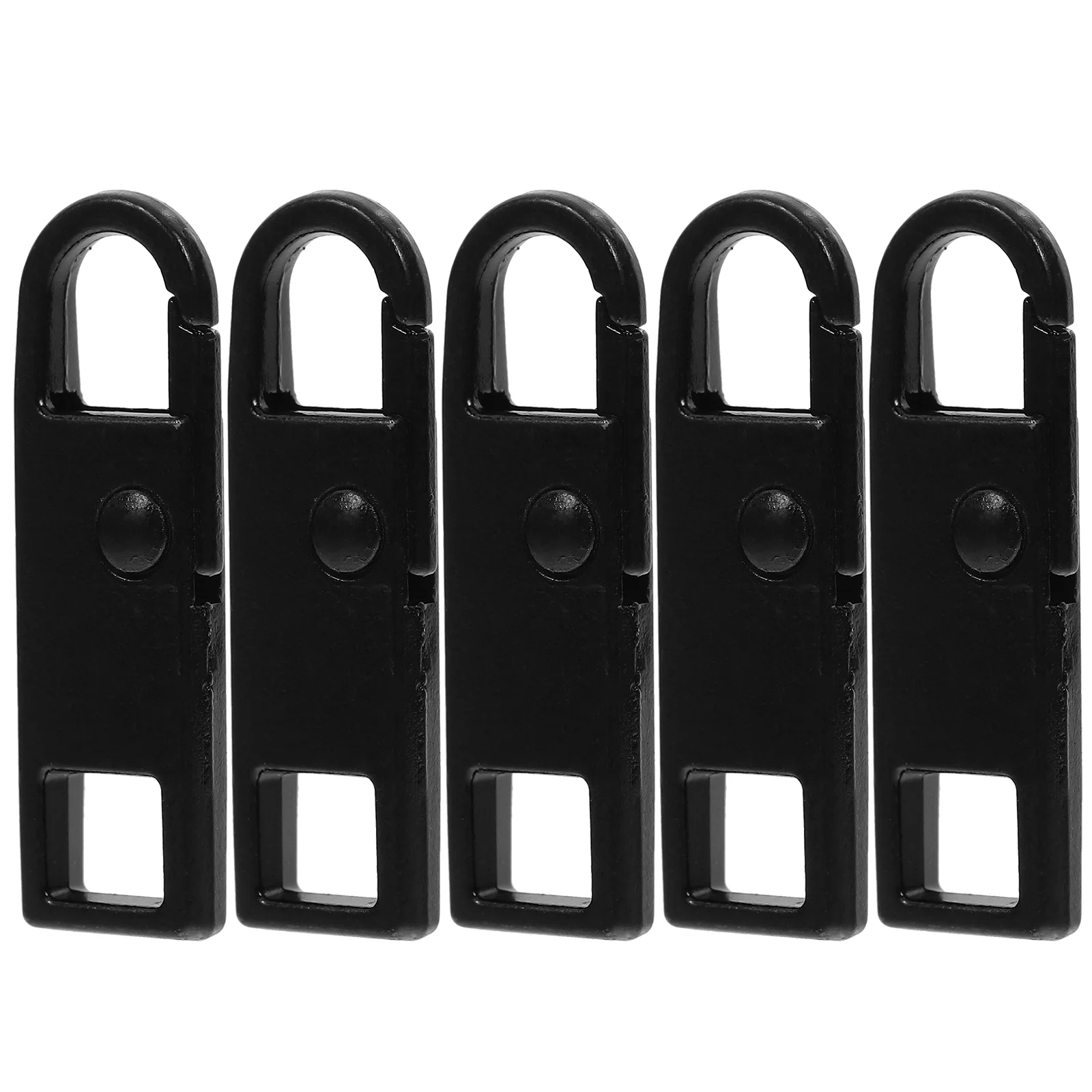 

5 Pcs Heavy Duty Zipper Pulls Detachable Puller Black Backpack Repair Tabs Chain