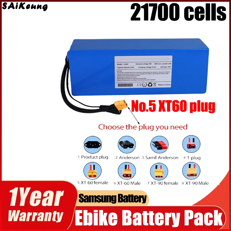 Ebike Elektrische Fiets Accu Akku Bafang 500W 1000W 1500W 2000W Power 48V 20ah 25ah 30ah 40ah 50ah 21700 Lithium Batterij Pack