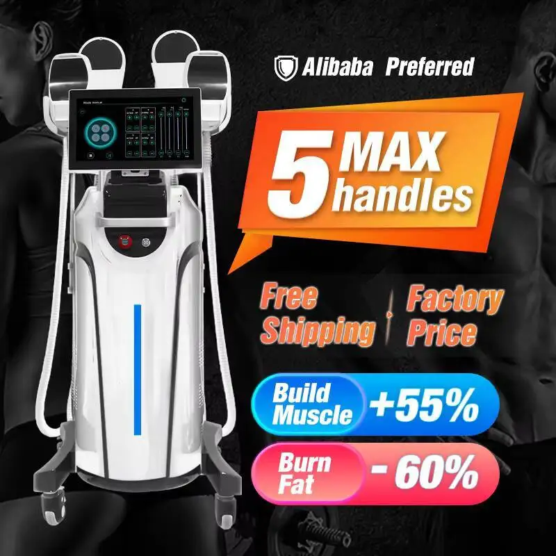 2025 ترقية جديدة 6000 واط 16 تسلا 200 هرتز EMS Rf SCULPT NEO 5 مقبض مرحبا Emt العضلات بناء محدد شكل الجسم سليم هاين