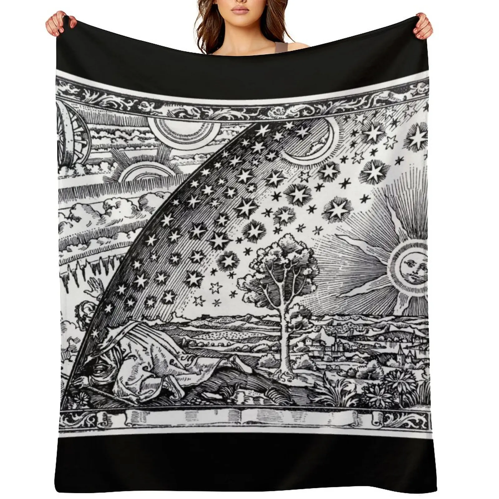 

The Flammarion 1888 Throw Blanket Decoratives warm winter Sofa Quilt Beautifuls Blankets