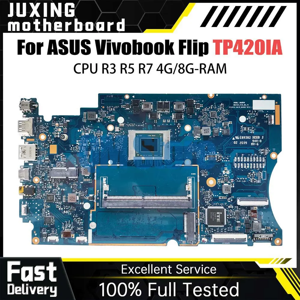 TP420IA Notebook Mainboard For ASUS Vivobook Flip TP420I Laptop Motherboard With CPU R3 R5 R7 4G 8G-RAM NB2565-PCB-MB-V4