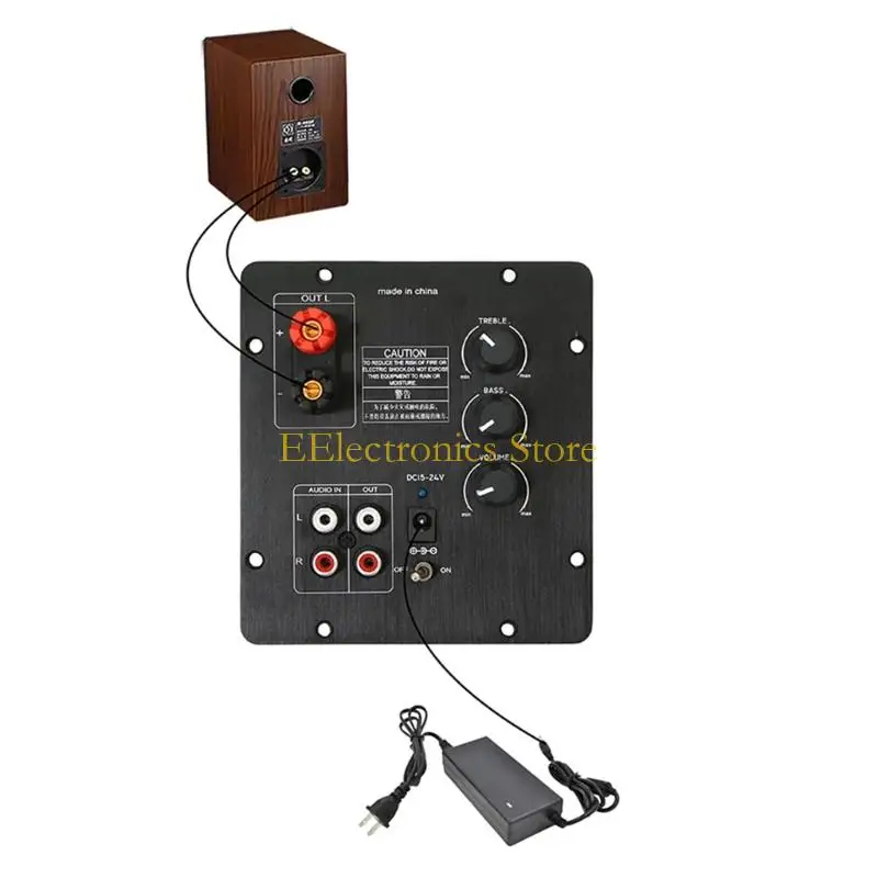 B03C Professional 100W 2.0 Channel Active Speaker Amplifier Board Double TPA3116 And QCC3034 Bluetooth-compatible Module
