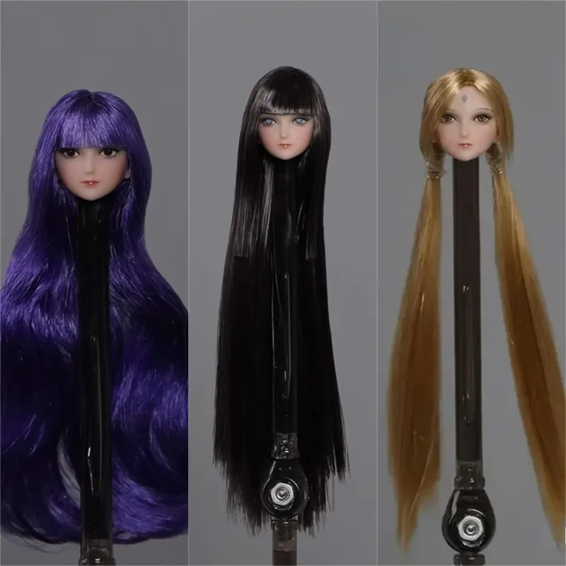 

Iminitoys M005 1/12 Anime Beautifl Girl Long Straight Hair Wig Model for 6" Head Sculpt Action Figure White TBL Body Gift