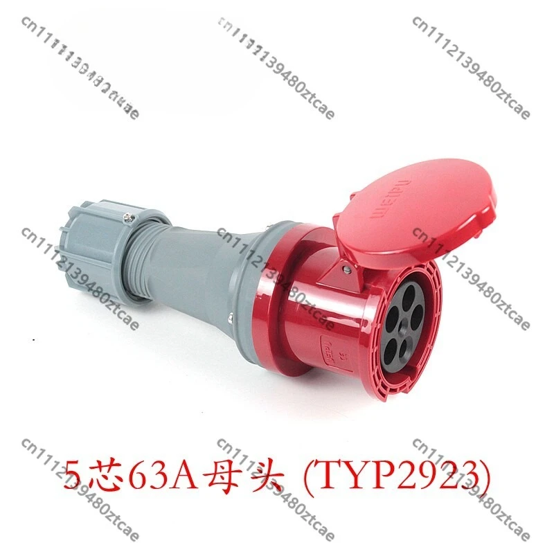 63A Female Industrial Aviation Plug Socket Surface Flush Mount Connector For Stage Lighting Equipment