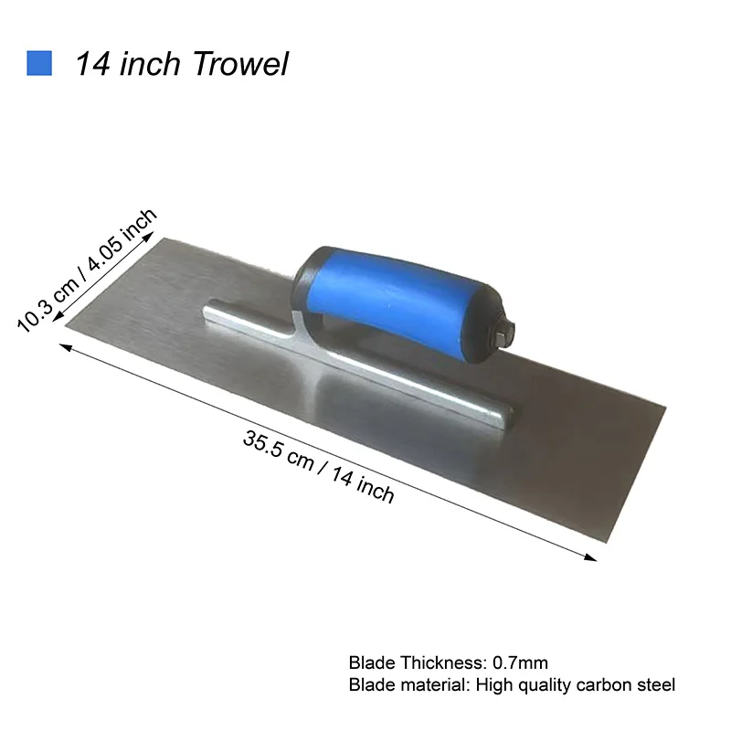 14 Inch Plastering Trowel Soft Comfort Grip Handle Construction Masonry Float Tool for Drywall Cement Stucco Finishing
