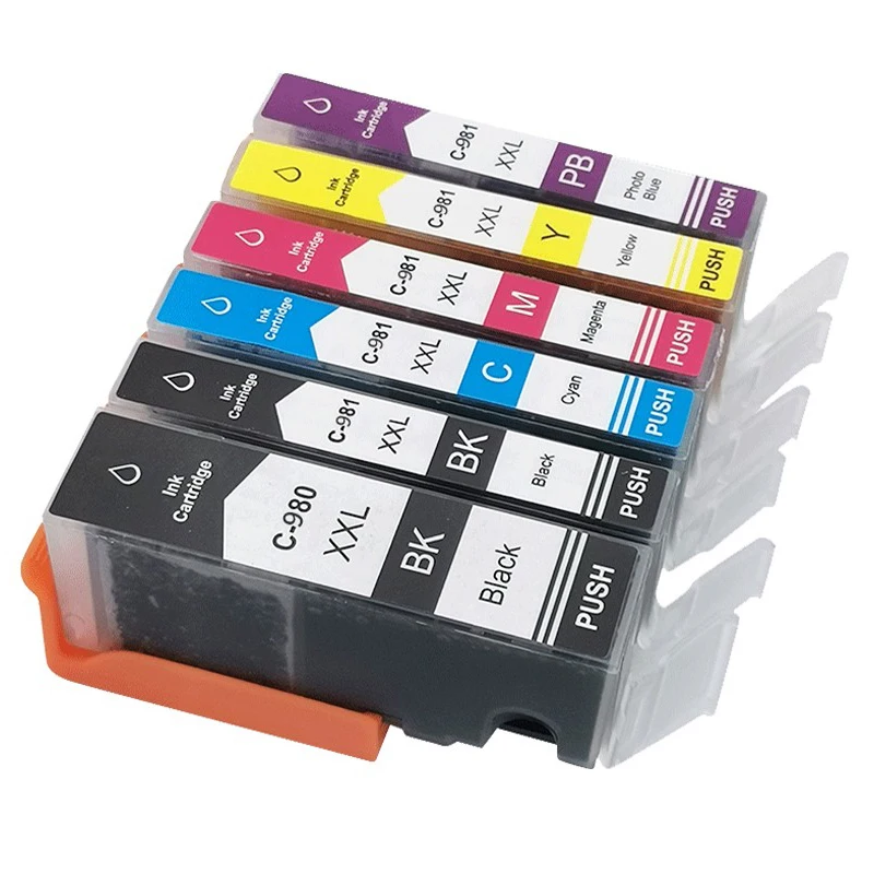 PGI-980 CLI-981 PGI980 Compatible Ink Cartridge for Canon 980 981 PIXMA TS6290/TS8190/TS8195/TS8290/TS9590 Printer