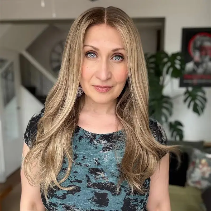 New In Ombre Blonde Brown Synthetic HD Lace Front Wig for Women Glueless Wig Preplucked Hairline Party Cosplay Daily Wigs 24'