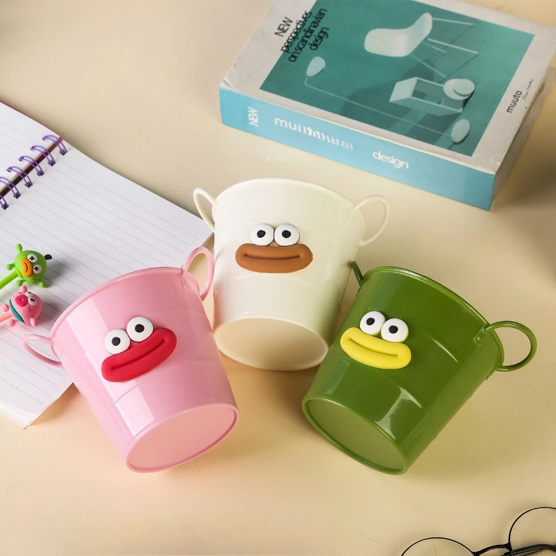 Plastic Funny Amphora Bucket Pen Holder Large Capacity Student Desktop Office Makeup Storage Study Desk Ornament