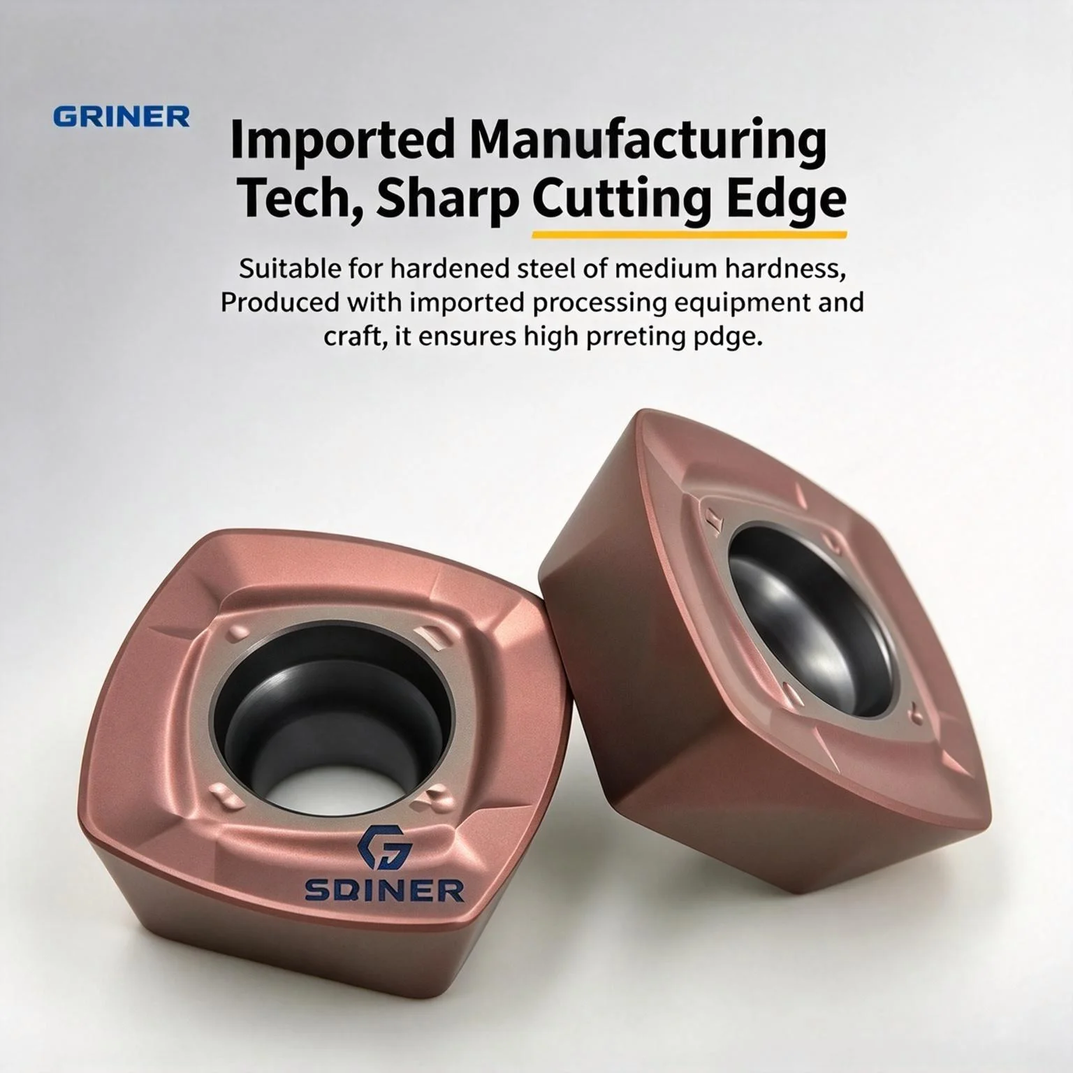 SDMT09 SDMT12 SDMT15 Carbide Milling Inserts 4 Coating Grades For Steel Stainless Hardened Metal CNC Milling Blades