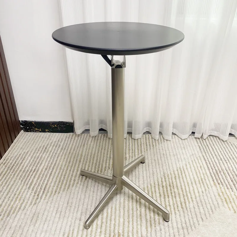 HT foldable bar fashion bar table high leg cocktail bar plastic foldable dining  round table  cafe