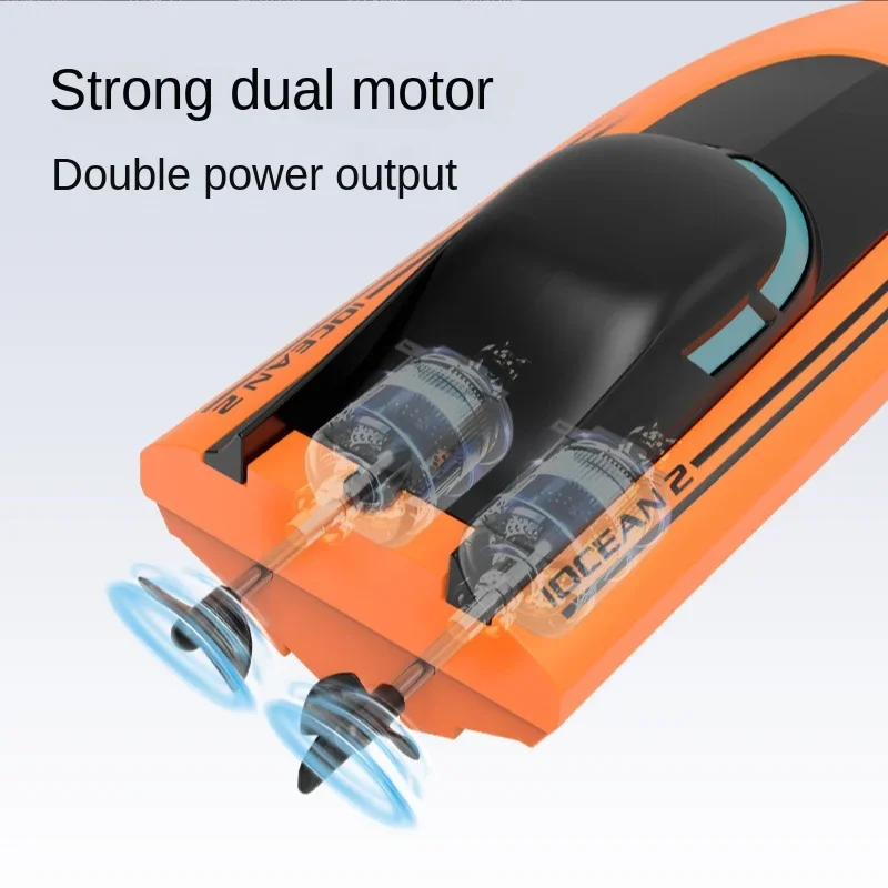 Lancha de alta velocidad teledirigida, juguete submarino, modelo de barco eléctrico de Control remoto, lancha rápida de carreras al aire libre, barco de pesca