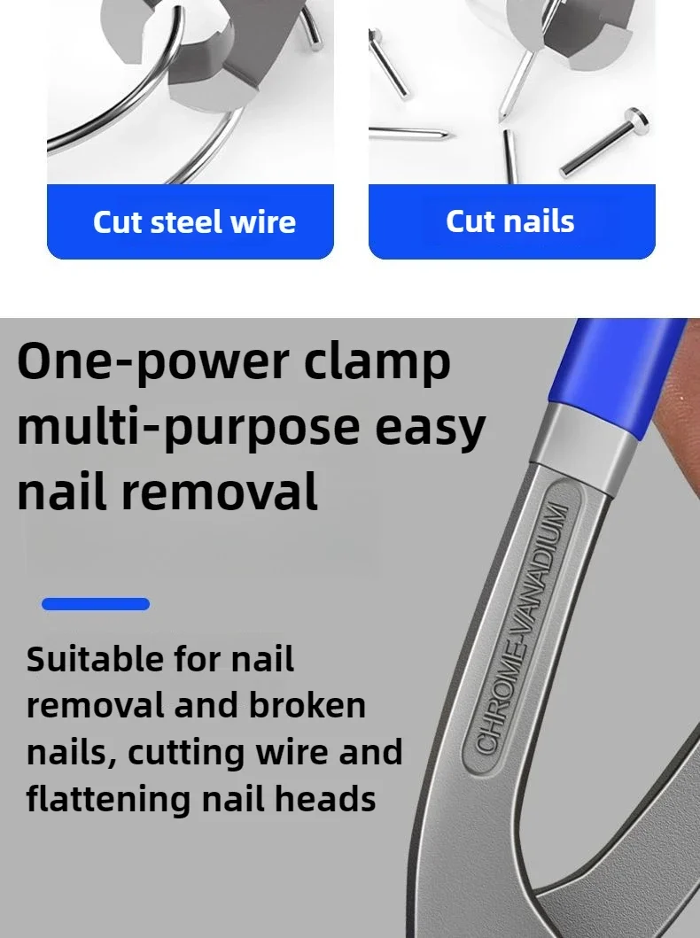 Tower Pincers Non-slip Grips Pliers Flat Mouth Cattle Horse Hoof Nippers Snips Puller Hand Tools Pulling Nails Cutting Wires