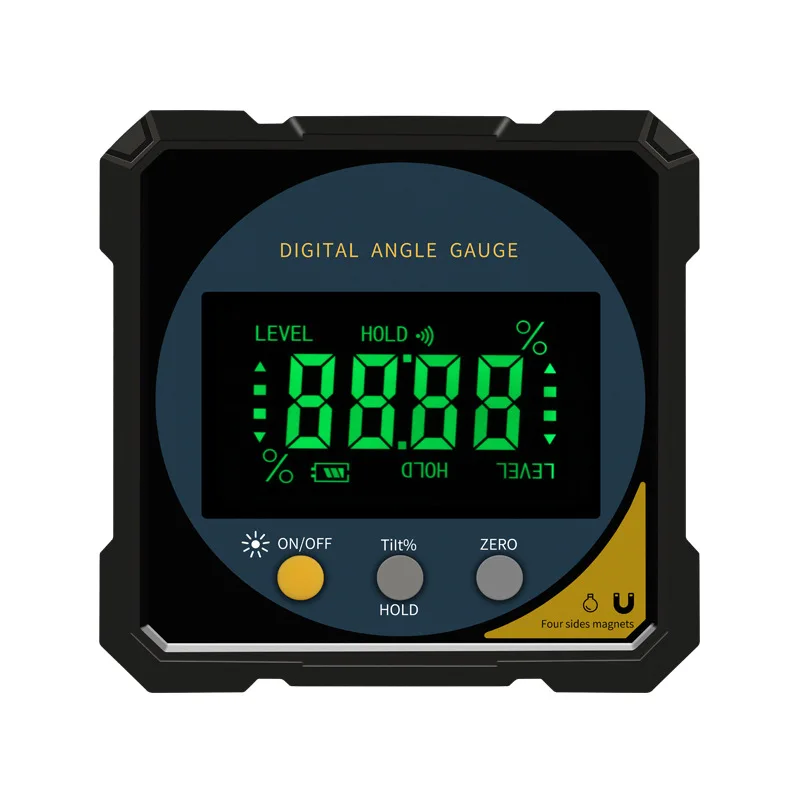 High-precision digital inclinometer, electronic level, laser level with magnetic angle meter IP54