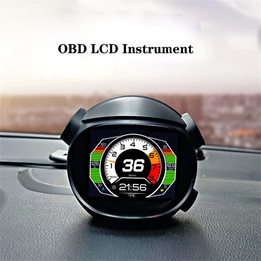 Auto OBD2 Car Head Up Display HUD Multifunctional Modification General Speed Turbine Water&Oil Temperature Meter Running Compute