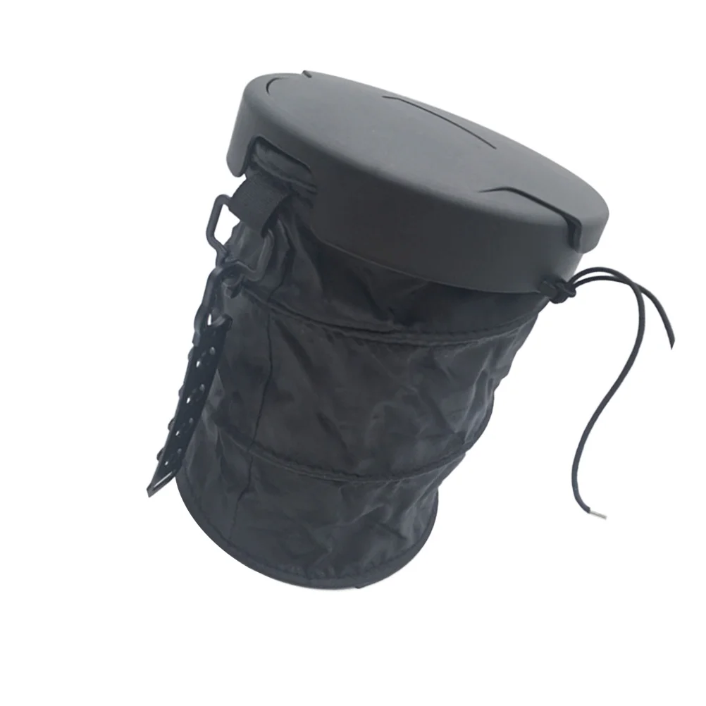 

Foldable Car Trash Can Black Sturdy PP Polyester Garbage Storage Reusable Car Waste Container Foldable Trash Can