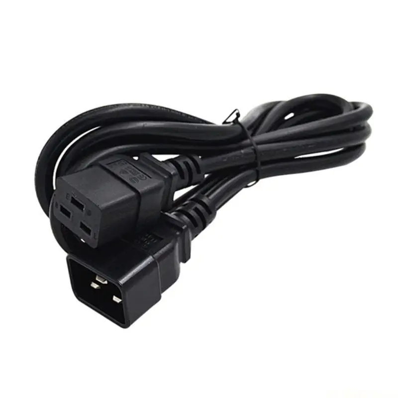 E56B 1.8m 3Pin C19 to IEC320-C20 Connectors Adapter Cord Female  Port to Male Socket Converters Wire Reliable Power Solution