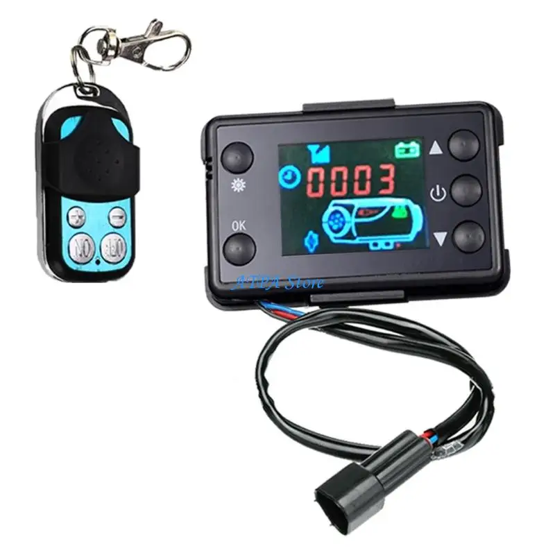 

U13C 12V 24V Compatible Diesels Heater Control Panel LCD Screen Remote Adjustable Timer