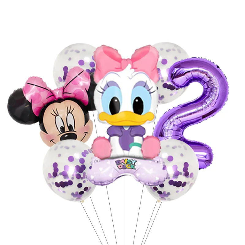 Lovely Duck Cartoon Balloons Set Donald Duck Theme Birthday Party Decorations view 3