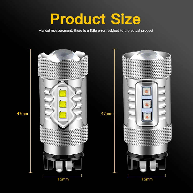 2X Xenon White PWY24W PW24W LED Bulbs For Audi A3 A4 A5 VW MK7 Golf CC Ford Fusion Front Turn Signal Light, BMW F30 3 Series DRL - view 6