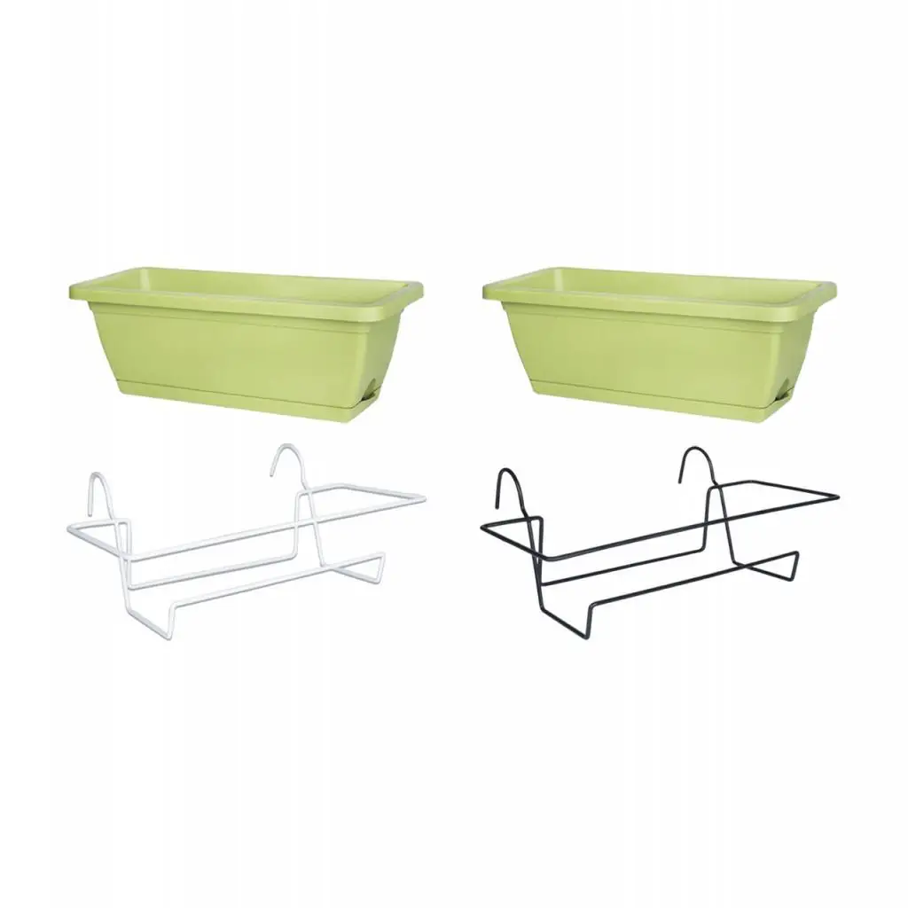 Balcony Hanging Planter with Bracket Window Box Planter 43cmx19x15cm